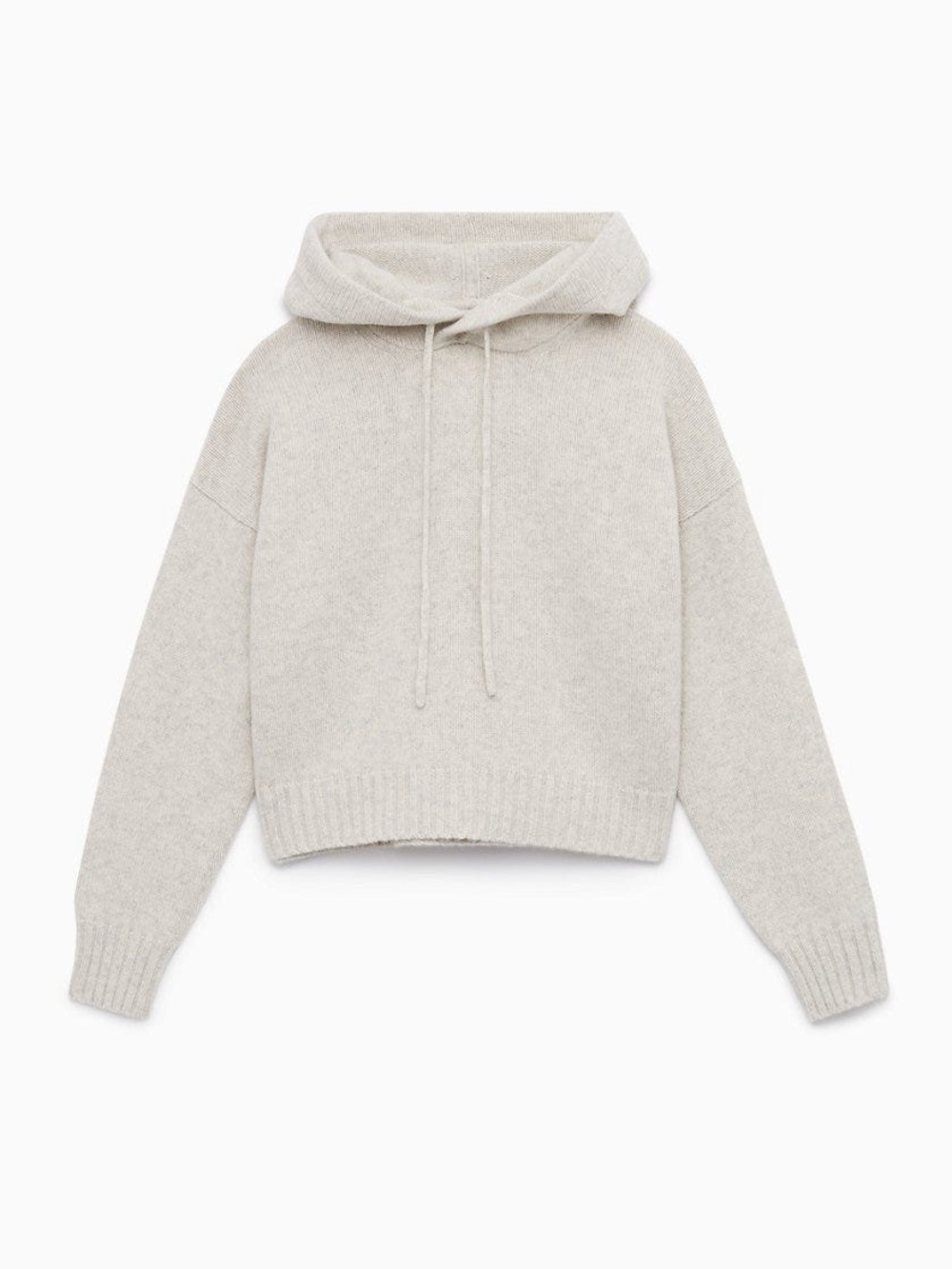 Babaton Luxe Cashmere Hoodie Drawstring Sweater - Heather birch - s